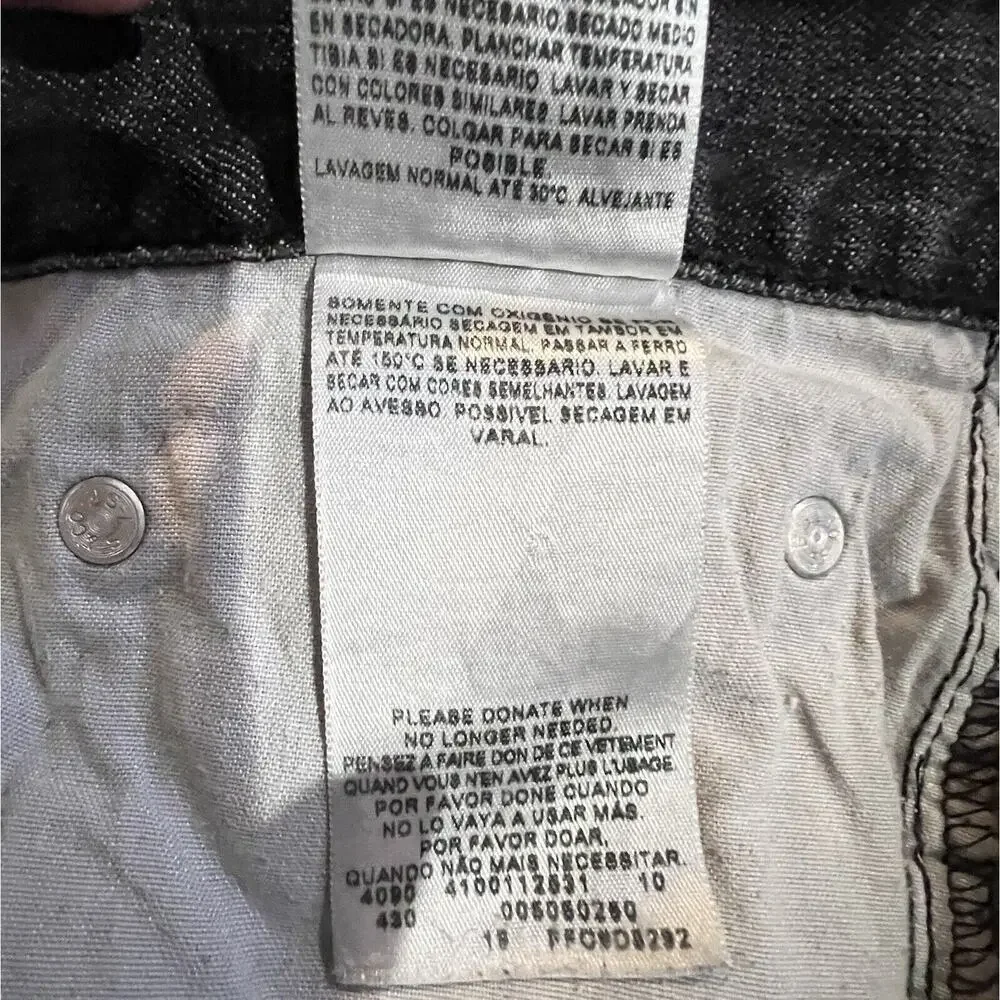 Levis Mens 505 Jeans 38 X 32 Black Fade Straight - Picture 8 of 9